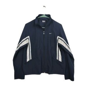🔥🔥🔥Nike women's full-zip jacket, size M (8-10), dark blue with white accents